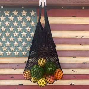 Eco friendly mesh BLACK tote bag
